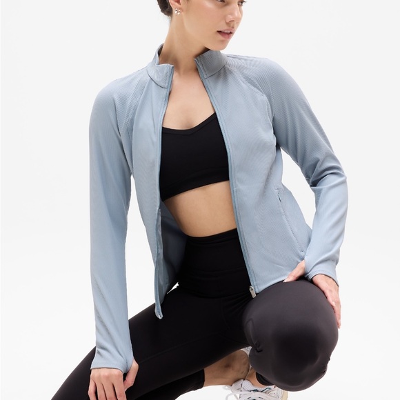 Athleta Jackets & Blazers - Athleta Salutation Ribbed Jacket 2.0-Blue Star-Size: XL NWT yoga travel active